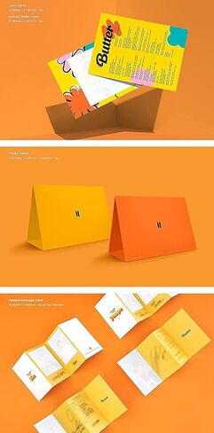 ألبوم BTS Bangtan Boys Butter [Peaches ver] + 2 بطاقة صور إضافية + 1 قناع KPOP Idol + 1 مرآة يد للجيب in Kuwait