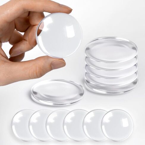 Door Knob Wall Shield.12 Pcs Self Adhesive Clear Door Knob Wall Protector,Round Soft Rubber Wall Shield Cushion,Door Stopper,Guard Door Bumper Wall Protector Silencer(Small Round 0.8" 12PCS) in Saudi Arabia