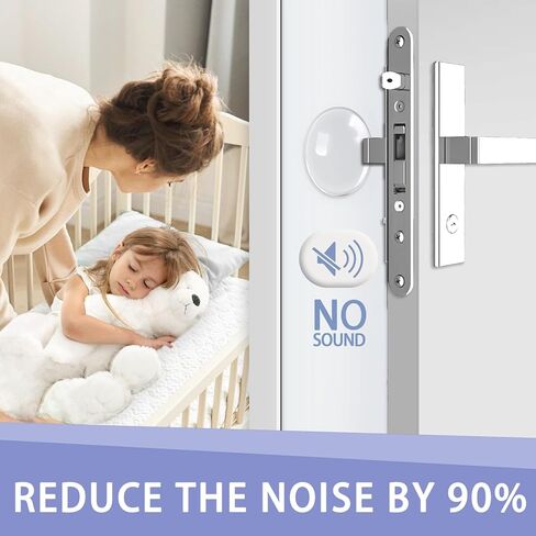 Door Knob Wall Shield.12 Pcs Self Adhesive Clear Door Knob Wall Protector,Round Soft Rubber Wall Shield Cushion,Door Stopper,Guard Door Bumper Wall Protector Silencer(Small Round 0.8" 12PCS) in Saudi Arabia