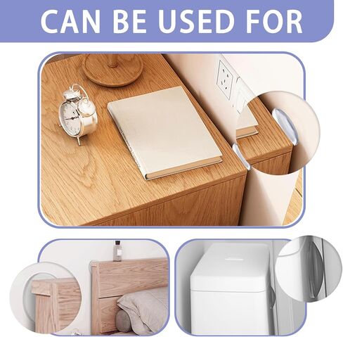 Door Knob Wall Shield.12 Pcs Self Adhesive Clear Door Knob Wall Protector,Round Soft Rubber Wall Shield Cushion,Door Stopper,Guard Door Bumper Wall Protector Silencer(Small Round 0.8" 12PCS) in Saudi Arabia