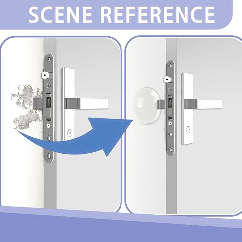 Door Knob Wall Shield.12 Pcs Self Adhesive Clear Door Knob Wall Protector,Round Soft Rubber Wall Shield Cushion,Door Stopper,Guard Door Bumper Wall Protector Silencer(Small Round 0.8" 12PCS) in Saudi Arabia