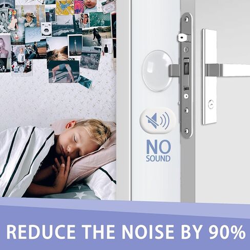 Door Knob Wall Shield.12 Pcs Self Adhesive Clear Door Knob Wall Protector,Round Soft Rubber Wall Shield Cushion,Door Stopper,Guard Door Bumper Wall Protector Silencer(Small Round 0.8" 12PCS) in Saudi Arabia