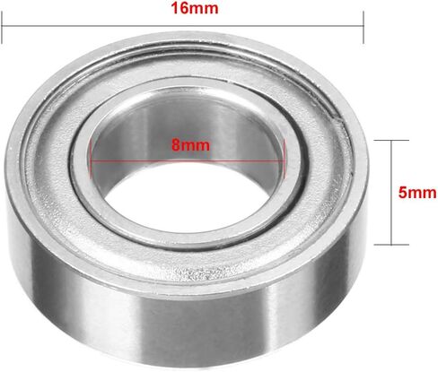 uxcell 10pcs 5mmx14mmx5mm Double Shielded Miniature Deep Groove Ball Bearing in Saudi Arabia