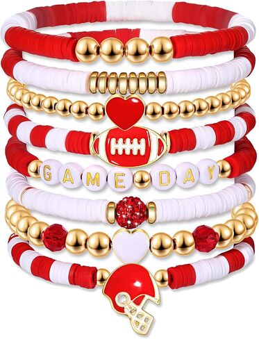 CEALXHENY Heishi Bracelets for Women Clay Beaded Stretch Bracelets Stackable Friendship Bracelet Set Summer Beach Accessories Outfits Jewelry Gifts in Saudi Arabia