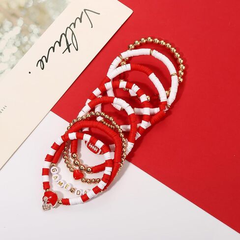 CEALXHENY Heishi Bracelets for Women Clay Beaded Stretch Bracelets Stackable Friendship Bracelet Set Summer Beach Accessories Outfits Jewelry Gifts in Saudi Arabia