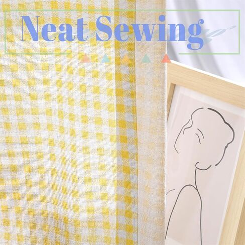 ستارة منقوشة من الكتان بطبقة مزدوجة من الدانتيل، نصف ستارة نصف شفافة للخصوصية، ستارة حمام للمطبخ، بني، قطعة واحدة 56 × 36 in Kuwait