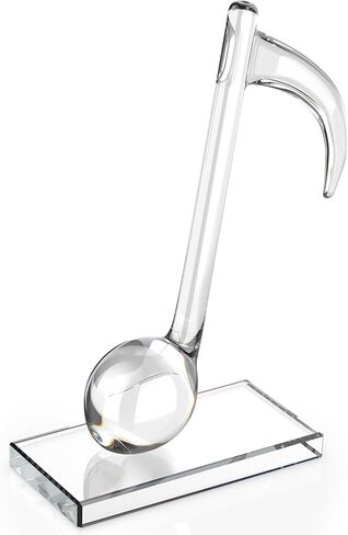 Yaomiao 5'' Crystal Eighth Note, Music Trophy Music Note Decor Musical Figurines Collectibles Glass Musical Sculpture Statue Table Centerpiece Crafts Music Gifts Souvenirs in Saudi Arabia