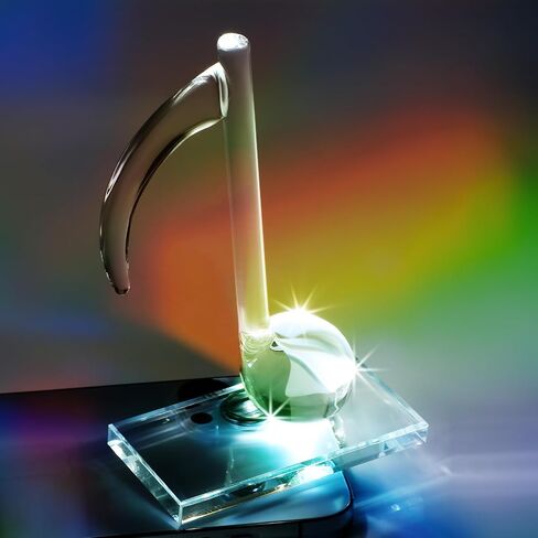 Yaomiao 5'' Crystal Eighth Note, Music Trophy Music Note Decor Musical Figurines Collectibles Glass Musical Sculpture Statue Table Centerpiece Crafts Music Gifts Souvenirs in Saudi Arabia