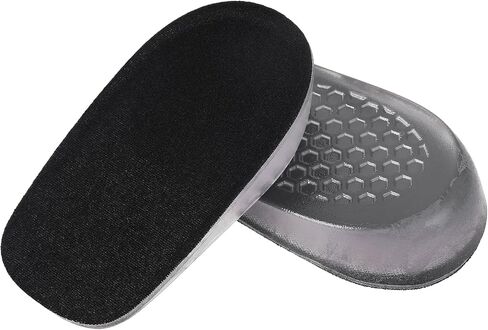 Heel Lifts, Gel Height Increasing Insoles, Soft Shoe Lifts for Uneven Legs, Shoe Lifts for Women, 0.6 Inch Heel Lifts for Leg Length Discrepancy, Comfort Half Foot Insoles for Heel Pain, Black in Saudi Arabia