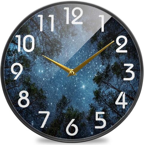 Naanle Vintage Aged American Police Flag Print Round Wall Clock, 9.5 Inch Silent Battery Operated Quartz Analog Quiet Desk Clock for Home,Office,School in Kuwait