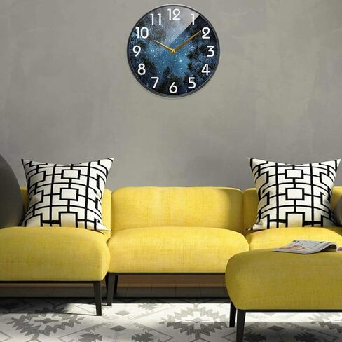 Naanle Vintage Aged American Police Flag Print Round Wall Clock, 9.5 Inch Silent Battery Operated Quartz Analog Quiet Desk Clock for Home,Office,School in Kuwait