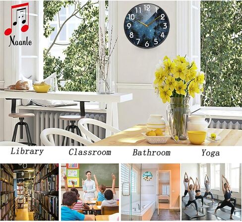 Naanle Vintage Aged American Police Flag Print Round Wall Clock, 9.5 Inch Silent Battery Operated Quartz Analog Quiet Desk Clock for Home,Office,School in Kuwait