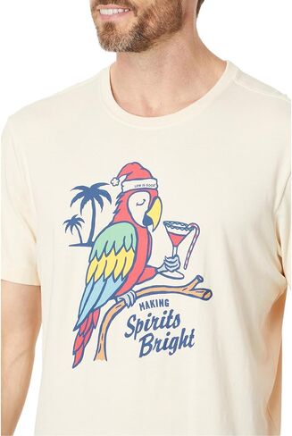 Life is Good Holiday Parrot Short Sleeve Crusher™ Tee in Saudi Arabia