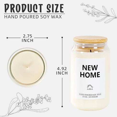 هدايا هووسورمينغ شمعة المنزل الجديد أفكار هدية المنزل الجديد لأصحاب المنزل الأصدقاء هدايا المنزل الاحترار هدية ملكية جديدة للنساء هدايا شقة جديدة هدايا المنزل الأول شمعة شمع الصويا الخزامى 14oz in Kuwait