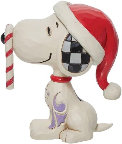 Enesco Jim Shore Peanuts Snoopy Glitter Candy Cane Mini Figurine in Saudi Arabia