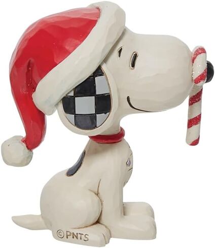 Enesco Jim Shore Peanuts Snoopy Glitter Candy Cane Mini Figurine in Saudi Arabia