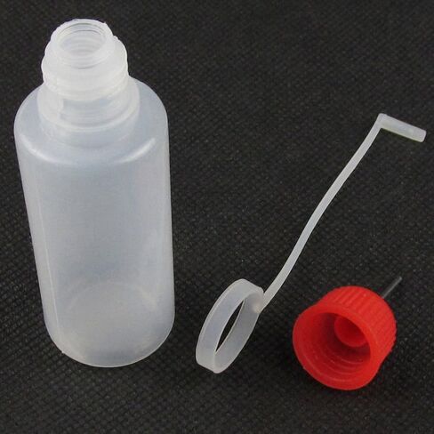 Plastic Dropper Bottle, 50ML Empty Squeezable Clear Liquid Drop Bottles with Childproof Cap, for Solvents, Essence(10PCS, Needle Cap) in Saudi Arabia