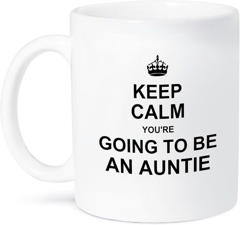 3dRose Keep Calm You're Going Future Aunt Auntie Text Gift Mug, 11 oz, Black in Saudi Arabia