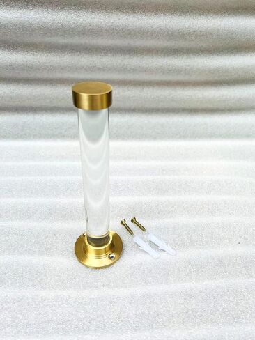 Brushed Brass & Lucite Projection Hook, Heavy-Duty, Rustproof Wall Mount Adhesive Hanging Hook for Bedroom, Bathroom & Kitchen, Multipurpose Accessory for Modern Homes, 18.3x5.5x5.5cm in Saudi Arabia
