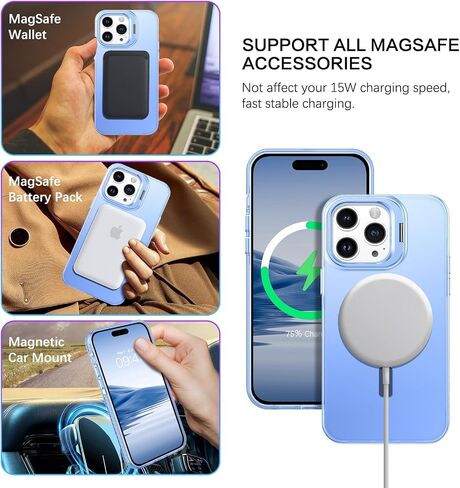 حافظة هاتف مغناطيسية BENTOBEN لهاتف iPhone 15 Pro Max [متوافقة مع MagSafe] تصميم مسند مقاوم للصدمات وممتص للصدمات وحماية من السقوط للفتيات والنساء والأولاد والرجال iPhone 15 Pro Max، غطاء هاتف، وردي جديد in Saudi Arabia