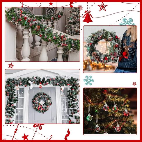 36 Pieces Christmas Ornaments Mini Christmas Ornaments Ball Christmas Ball 1 inch Mini Ornaments Party Decorations Miniature Balls for Wedding Party Holiday Decorations(Classic Style) in Saudi Arabia