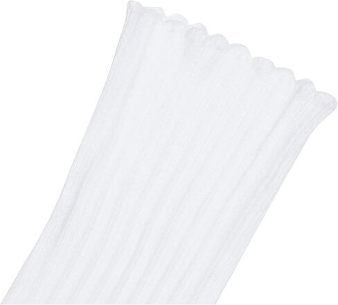 HUE Women's Scalloped Pointelle Sock, Black/White Pack, One Size in Saudi Arabia