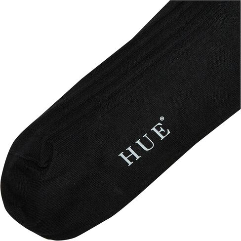 HUE Women's Scalloped Pointelle Sock, Black/White Pack, One Size in Saudi Arabia
