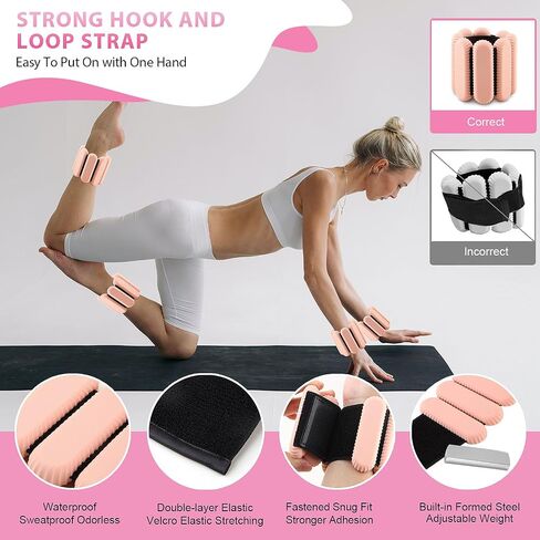 Wrist Weights for Women Men, Arm Weights for Walking,Wrist Ankle Weights for Women Increase Training ,Walking Weighted Bracelet for Home Gym Workout, Running, Pilate, Yoga, Exercise,Barre,Strength Training,Set of 2 (1Lb Each) in Saudi Arabia