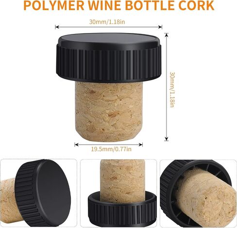 24 Pieces Wine Bottle Corks T-Shape Stopper Cork,Wine Cork Stoppers Wooden Stoppers,Reusable Wine Corks Sealing Plug Bottle Stopper for Beer Bottles Craft Homemade Wine in Saudi Arabia