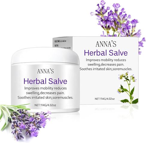 ANNA'S Herbal Salve 4.02oz - Organic Herbal Salve, Comfrey Organic Herbal Salve, Organic Comfrey Ointment for Bone Healing 1pcs in Saudi Arabia