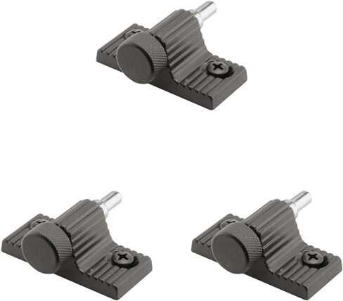 Prime-Line U 9849 Zamak Twist-In Sliding Door Lock for Patio Sliding Door Systems and Horizontal Sliding Windows, 1-9/16 Inch Hole Spacing, Black, Set of 1 in Saudi Arabia