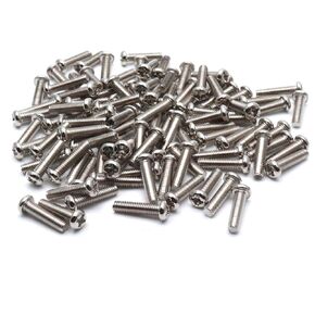 Xiaoyztan 100 Pcs M3x12mm 304 Stainless Steel Phillips Pan Head Machine Screw Bolt Full Thread Plain Finish Fastener