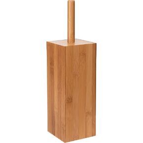 Bath Bliss Natural Bamboo Collection, Bowl, Matching Accessories to Decorate Your Bathroom, Round Tall Toilet Brush