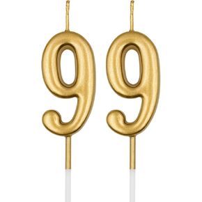 99th Birthday Candles, Blue Number 99 9 Candle for Cake, Happy Birthday Cake Topper Decoration for Birthday Anniversary Celebration Party Supplies