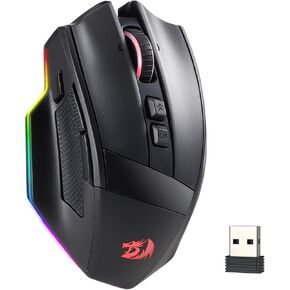 Redragon M813 Wired RGB Gaming Mouse with 4D Dual Mode Scroll Wheel, Optical Ergonomic Gamer Mouse with Max 16,000DPI, High Precision Sensor 3333, 7 Macro Buttons, Software Supported