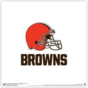 Trends International Gallery Pops NFL Cleveland Browns - Primary Mark Logotype Wall Art, Black Framed Version, 12'' x 12''