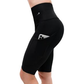 Women's Compression High Waisted Biker Shorts, Tummy Control for Workouts 10"/7"