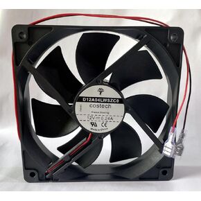 D12A04LWSZC0 12V 0.24A 12CM 12025 2-Wire Cooling Fan for D12A04LWSZC0 Fan