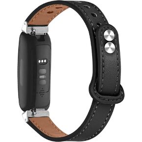 Leather Strap Compatible with Fitbit Inspire 2 Strap Women Men, Genuine Leather Sport Wristband Replacement Strap bands Bracelet for Fitbit Inspire HR/Inspire/Ace 2/Ace 3