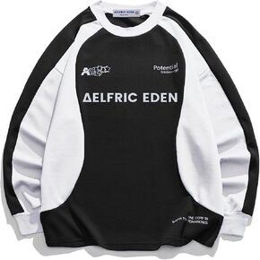 Aelfric Eden Oversized Graphic Sweatshirt for Women Contrast Color Crewneck Long Sleeve Tops Casual Pullover
