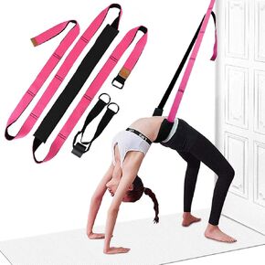 Yoga Fitness Stretching Strap, Adjustable Back Bend Stretch Band Belt, Dance Lower Waist Training Rope Flexibility Stretching Strap Tensile Trainer, for Rehab Pilates Dance Splits Girl Women