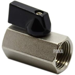 4 PCS Mini Ball Valve 1/2" FEMALE X FEMALE NPT Chrome Plated Brass Body F X F