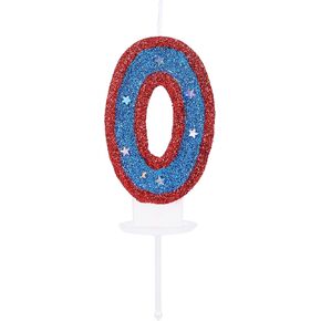 Number 3 Candle Birthday Boy Girl 3rd Birthday Cake Topper, Blue Captain Hero 3 Birthday Candle for Kid's Superheroes Theme Party Cake Decoration