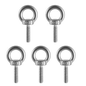 5Pcs Lifting Eye Bolt 1/4 x 20mm Male Thread, Machinery Shoulder Lifting Ring Eye Bolt for Hanging