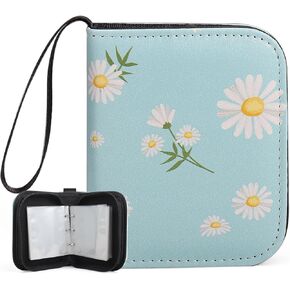 1 Pocket Trading Card Binder for 80 Cards, Cute Flower Pattern