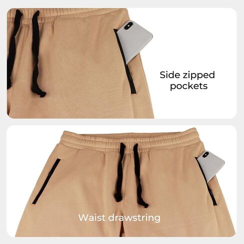 بريسيرا فضفاض Sweatpants الرجال الصوف ركض عرق سراويل للجري واسعة فضفاضة رياضية تجريب المسار شتاء دافئ سستة جيوب in Saudi Arabia