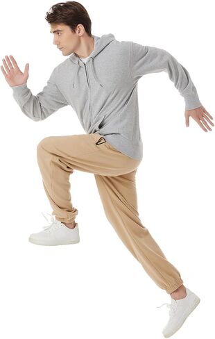 بريسيرا فضفاض Sweatpants الرجال الصوف ركض عرق سراويل للجري واسعة فضفاضة رياضية تجريب المسار شتاء دافئ سستة جيوب in Saudi Arabia