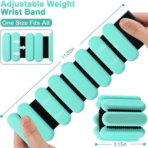 Wrist Weights for Women Men, Arm Weights for Walking,Wrist Ankle Weights for Women Increase Training ,Walking Weighted Bracelet for Home Gym Workout, Running, Pilate, Yoga, Exercise,Barre,Strength Training,Set of 2 (1Lb Each) in Saudi Arabia
