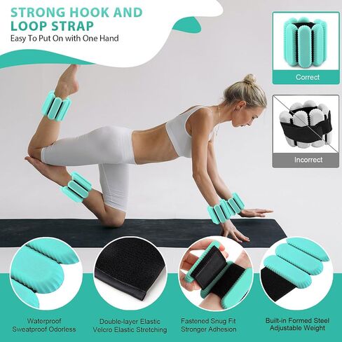 Wrist Weights for Women Men, Arm Weights for Walking,Wrist Ankle Weights for Women Increase Training ,Walking Weighted Bracelet for Home Gym Workout, Running, Pilate, Yoga, Exercise,Barre,Strength Training,Set of 2 (1Lb Each) in Saudi Arabia