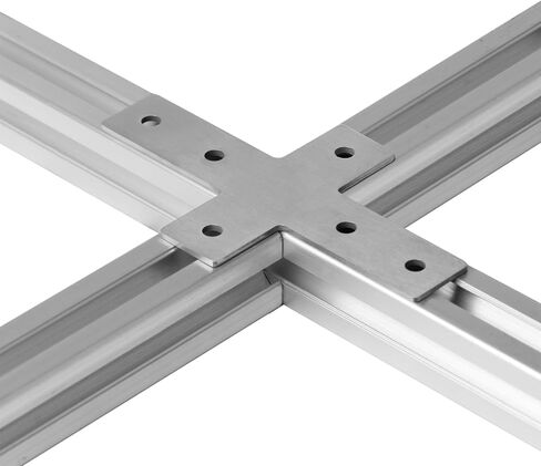 10 قطع لوحة مسطحة متقاطعة ذات 6 فتحات، حامل موصل من الفولاذ المقاوم للصدأ بأربعة اتجاهات تثبيت خارجي لملف سحب الألومنيوم بفتحة Standrad 3030 T، طابعة ثلاثية الأبعاد، سمك 2.4 مم in Kuwait